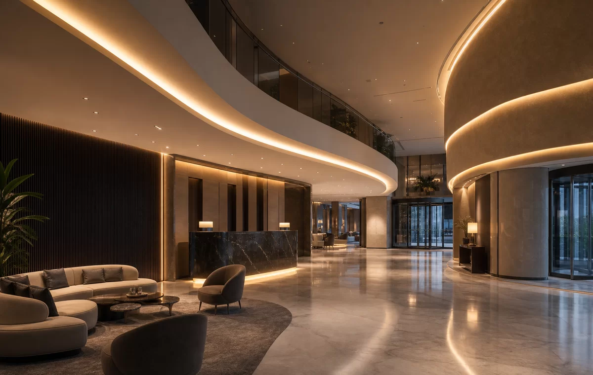 Commercial LED strip lighting project