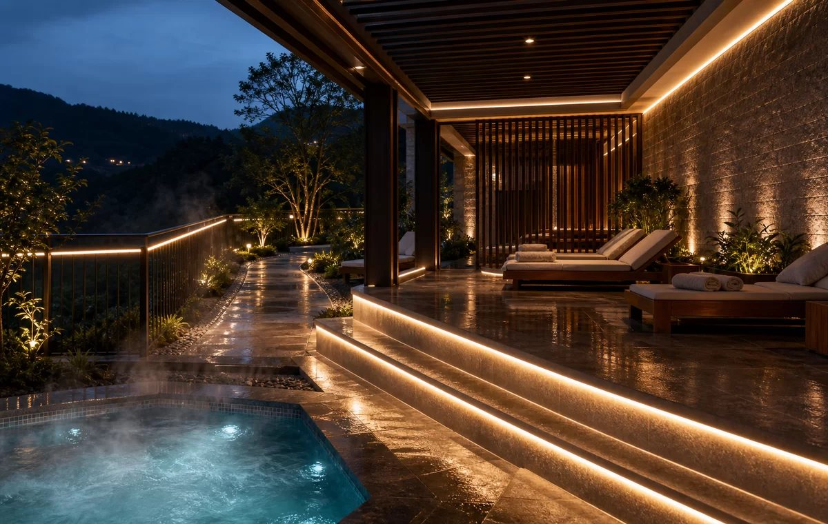 Outdoor moisture-prone LED strip lighting