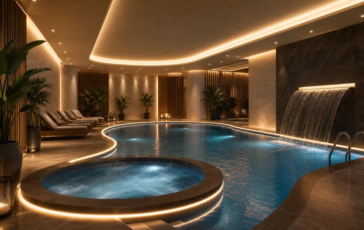 Pool and water feature LED strip lighting