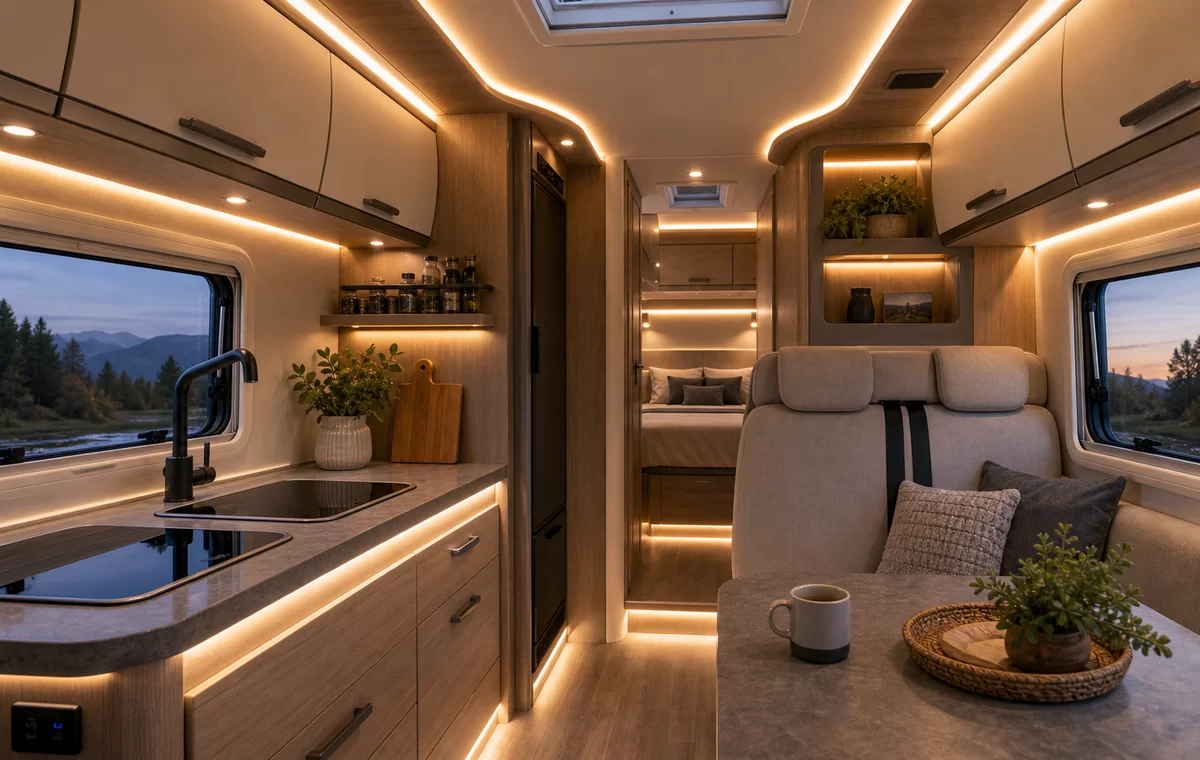 RV and camper LED strip lighting